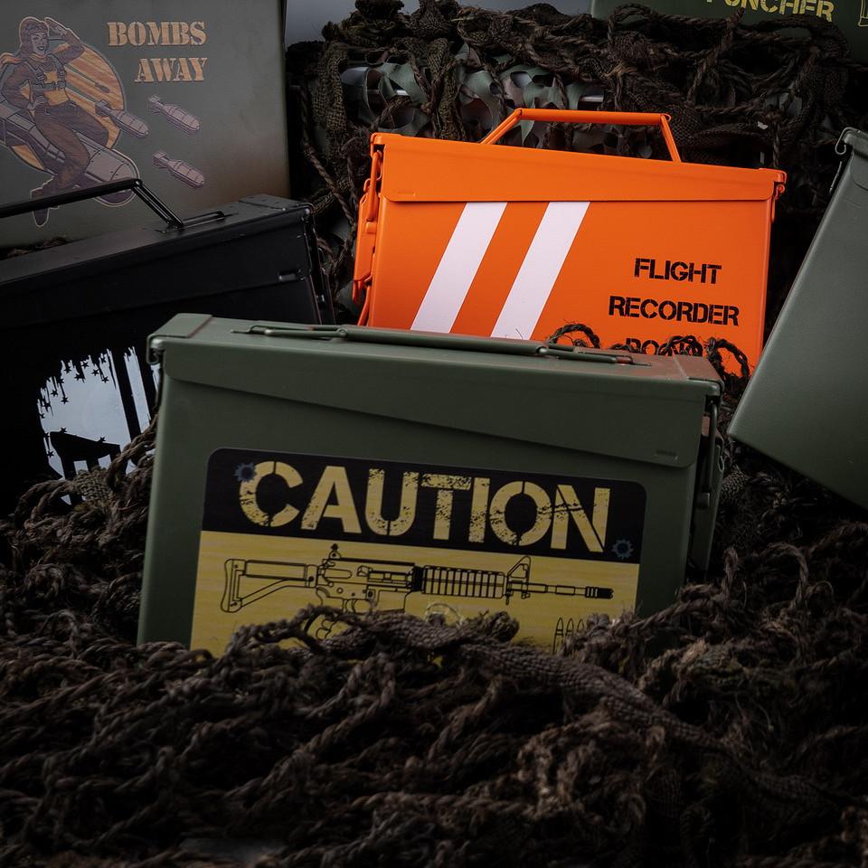 Boîte à munitions acier – calibre 30mm – Caution Risk – Image 5