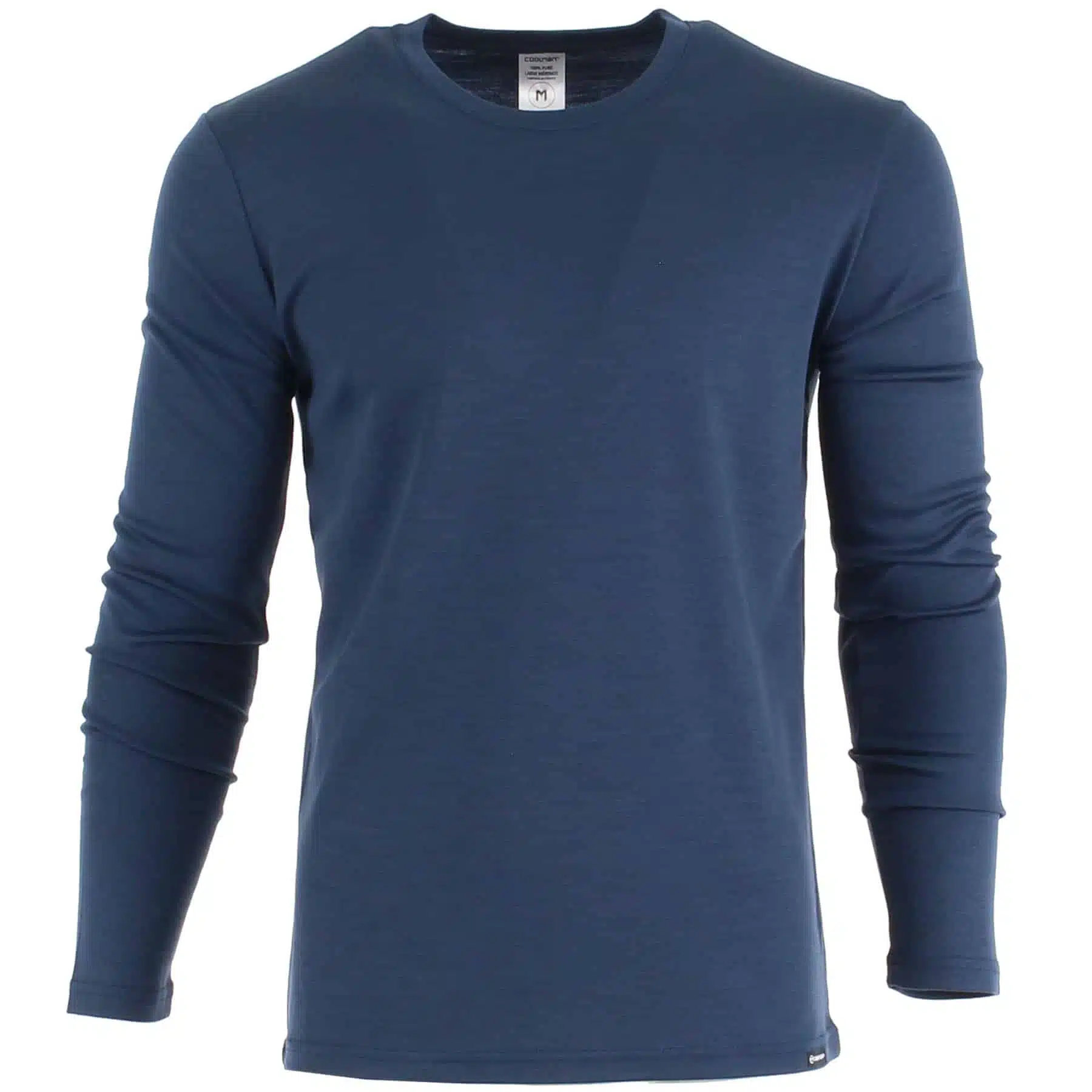 T-Shirt technique laine mérinos manches longues homme col O interlock 200 – Image 3