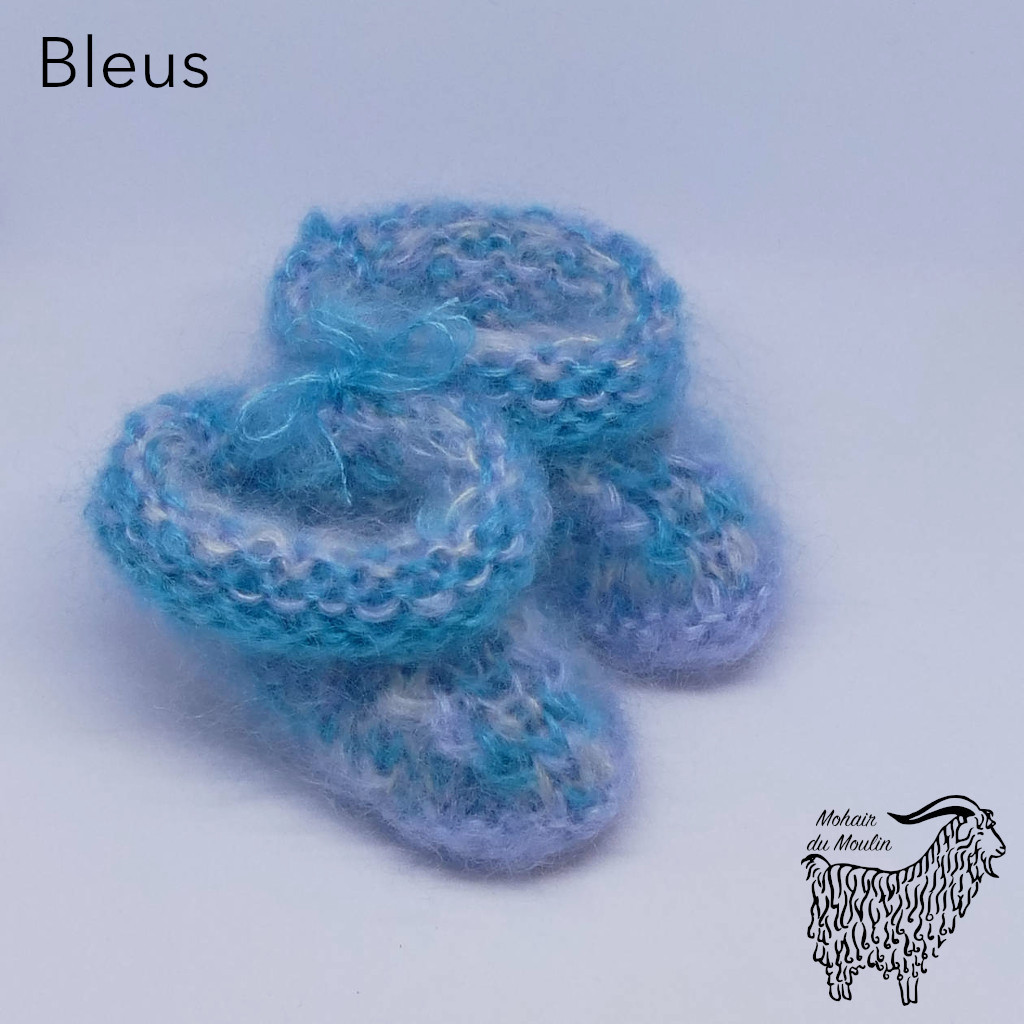 Chaussons de naissance en jacquard mohair – Image 4