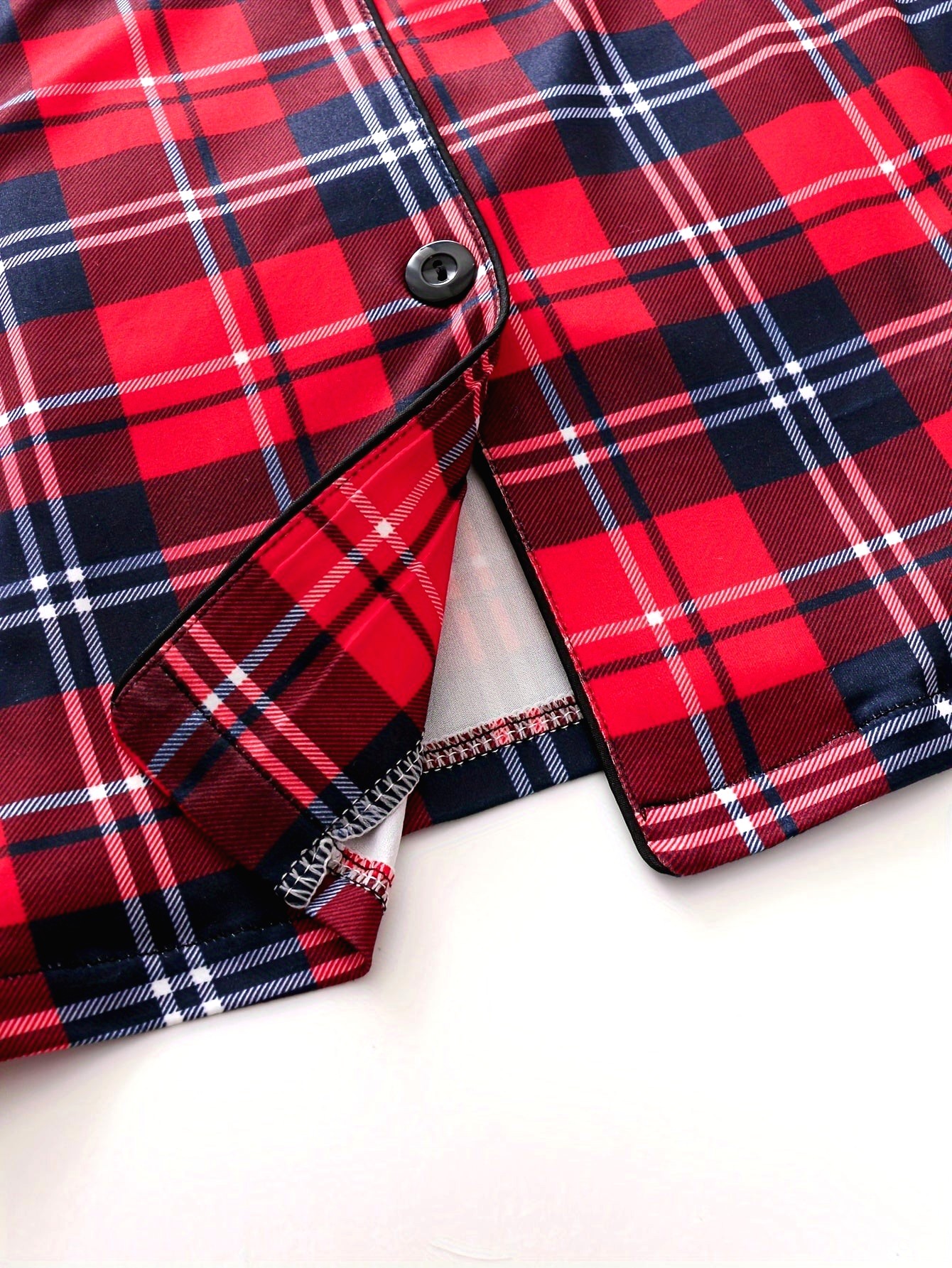 Chemise En Flanelle Rouge Femme Pyjama – Image 6