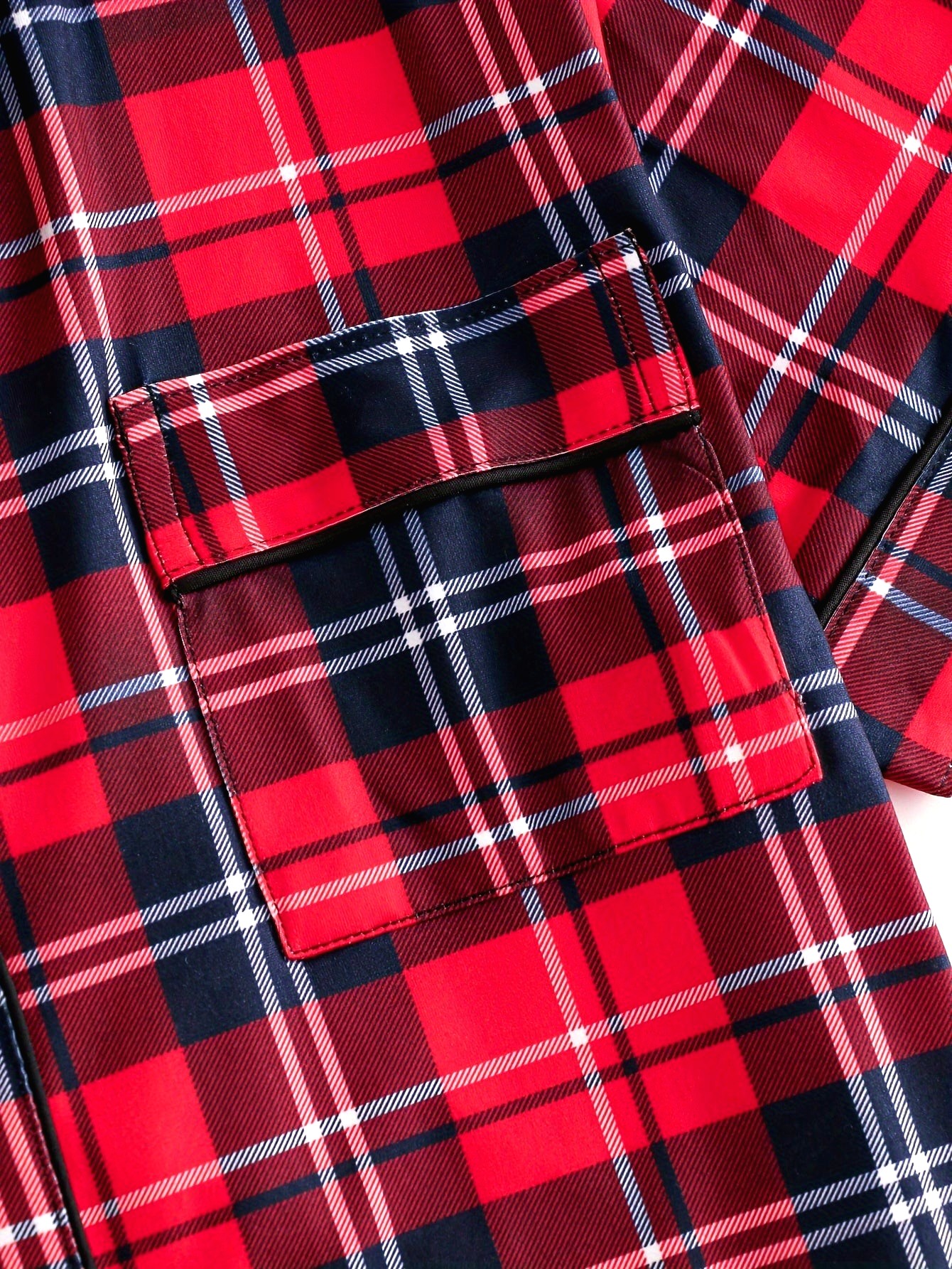 Chemise En Flanelle Rouge Femme Pyjama – Image 4