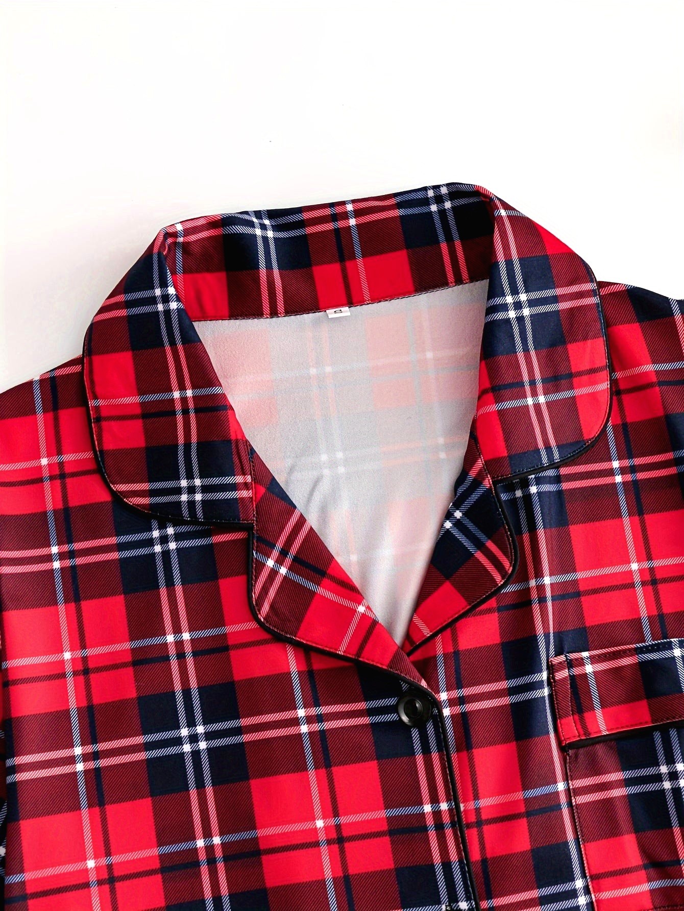 Chemise En Flanelle Rouge Femme Pyjama – Image 3