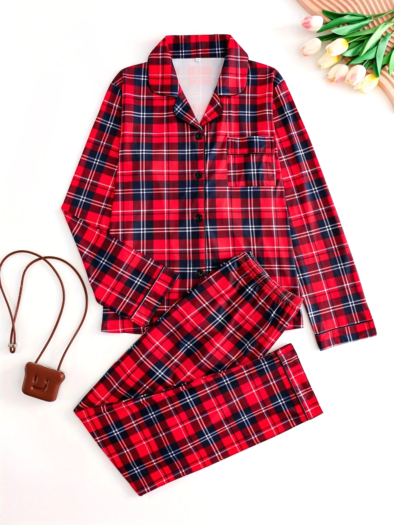 Chemise En Flanelle Rouge Femme Pyjama