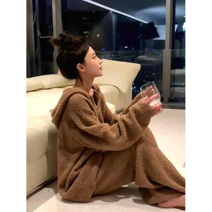 Pyjama En Flanelle Epaisse Femme – Image 8