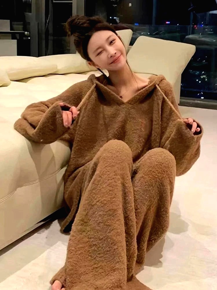 Pyjama En Flanelle Epaisse Femme – Image 4