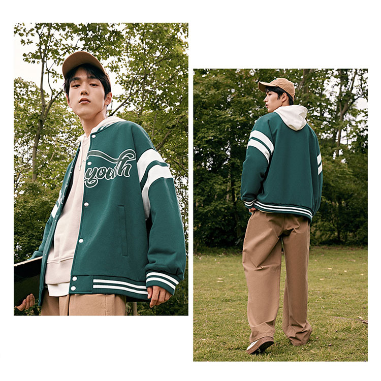 Veste Football Américain Vert et Blanc – Image 3